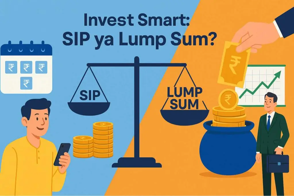 Stock Market for Beginners India 2025: Easy Guide 19 Comparison between SIP vs lump sum investment methods with charts showing returns over time