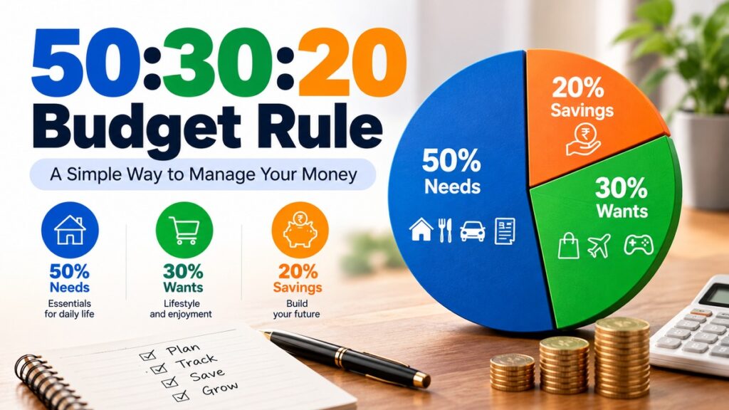 50:30:20 Budget Rule: A Simple Way to Manage Your Money 1 50:30:20 Budgeting Rule for Beginners – Smart Saving and Investing Guide