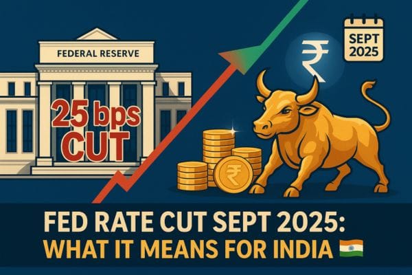 Federal Reserve Interest Rate Cut September 2025 3 Understand the Federal Reserve interest rate cut September 2025 and its impact on India’s economy, rupee, RBI policy, gold, and FII flows.