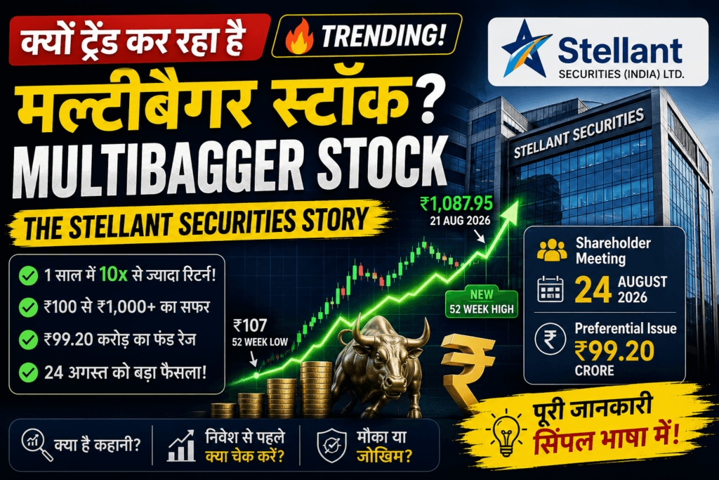 Why Is Multibagger Stock Trending? The Stellant Securities Story Explained 1 Multibagger Stock trending in India with Stellant Securities share price and preferential issue news