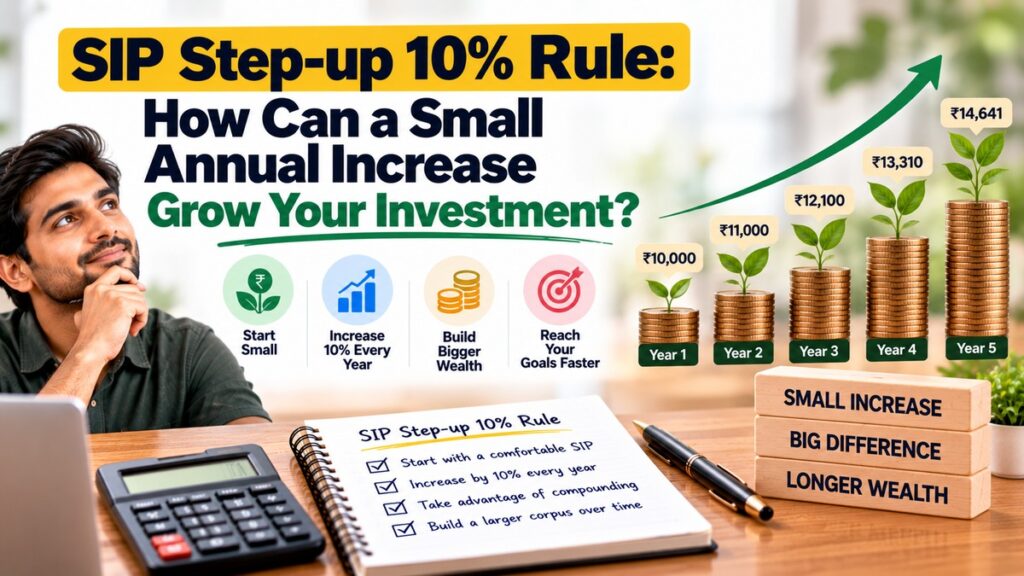 SIP Step-up 10% Rule: How Can a Small Annual Increase Grow Your Investment? 1 SIP Step-up 10% Rule: How to Grow Your SIP Over Time